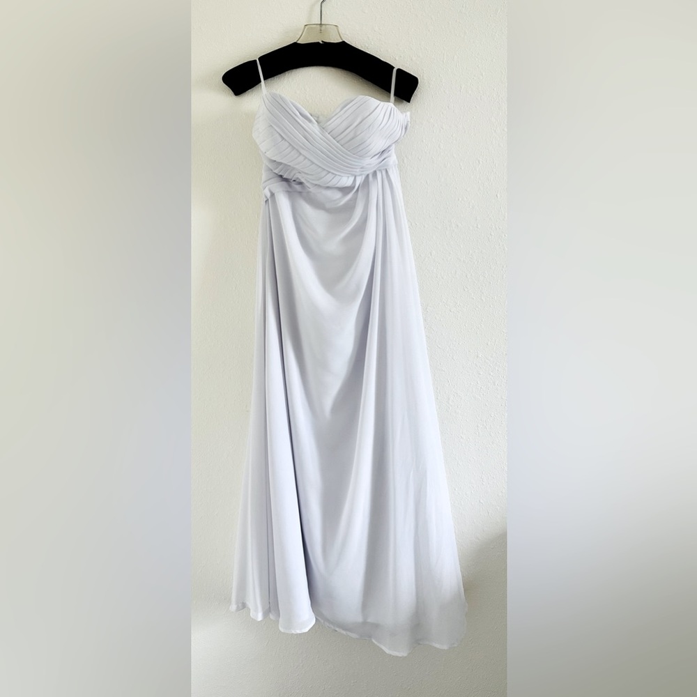 White strapless gown